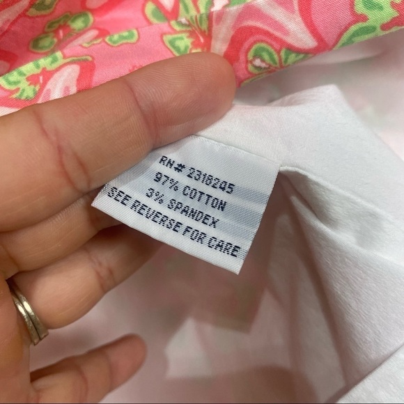 Vineyard vines pink green starfish hibiscus floral mini skirt size 4 small - Picture 6 of 6